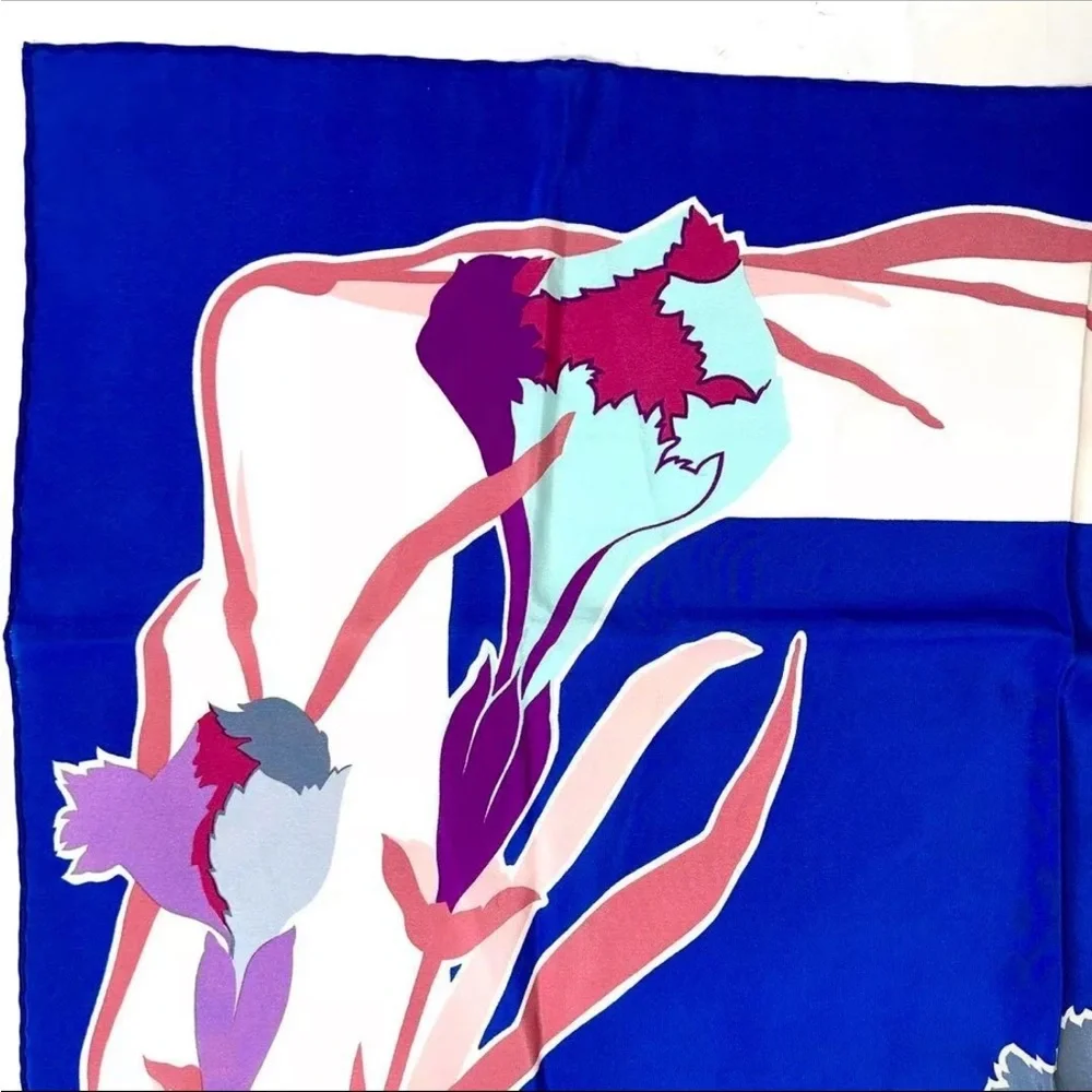Dior Blue Floral Scarf